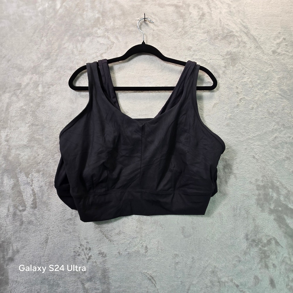Duluth Trading Co Womens 2X Black Sports Bra Set Double Strap 32627 Lot of 2